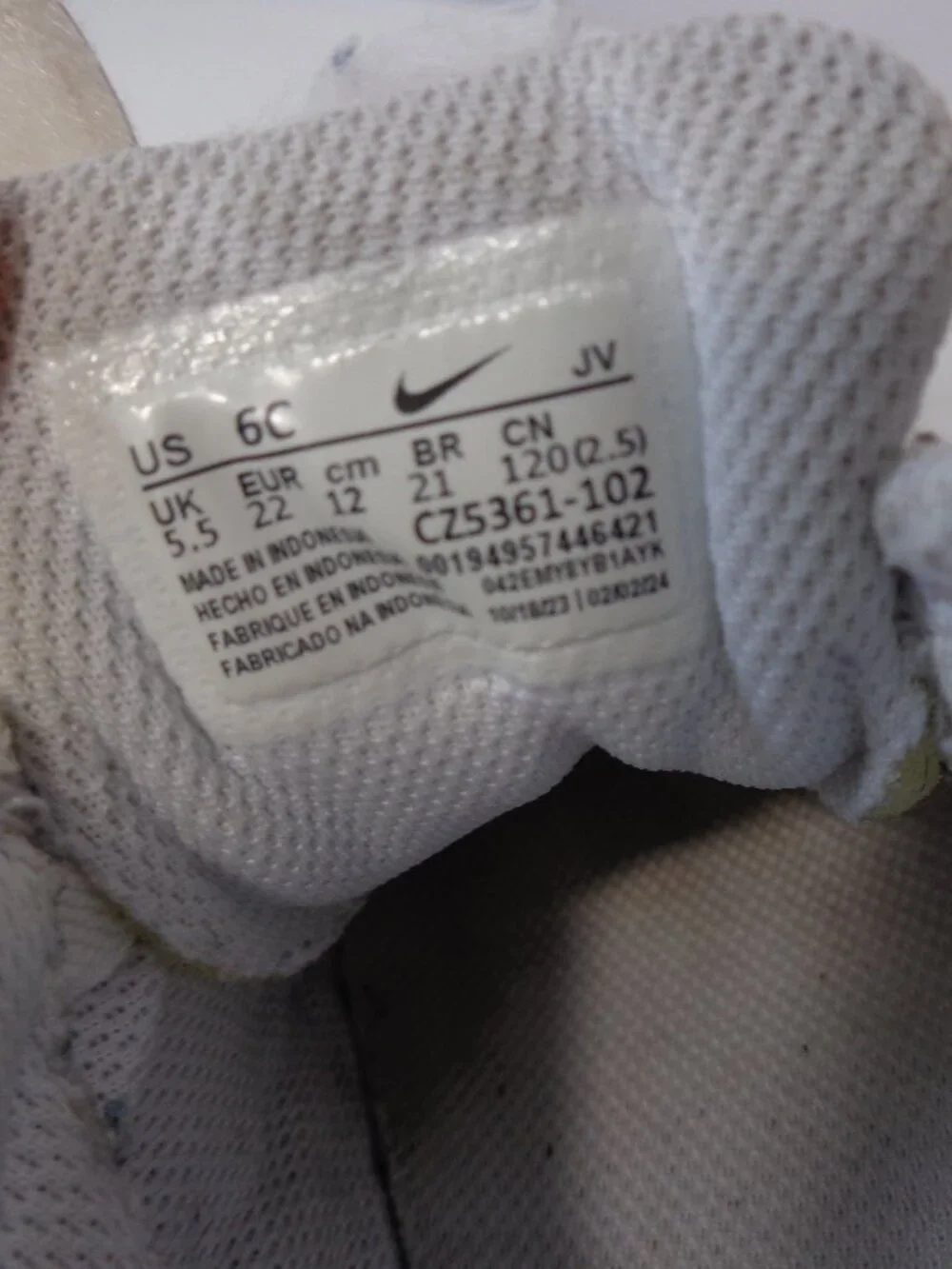 Nike Air Max SC (TD) Shoes White CZ5361 102 Toddler's Size 6C
